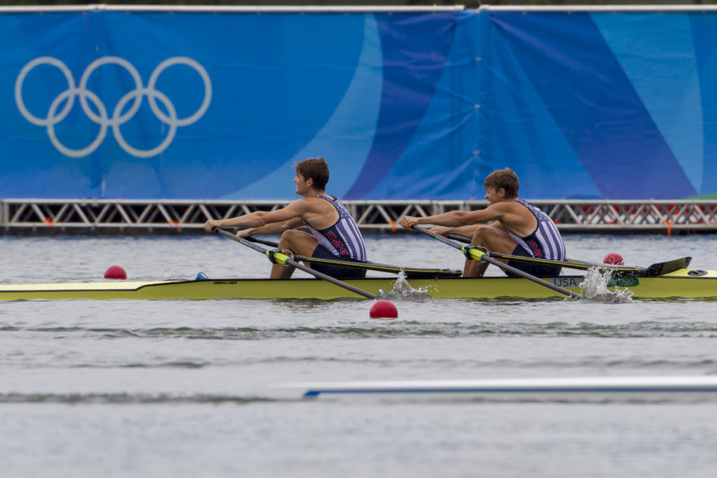 Josh and Andrew race in the Olympic Final Photo courtesy of Ed Hewitt/Row2k/USRowing